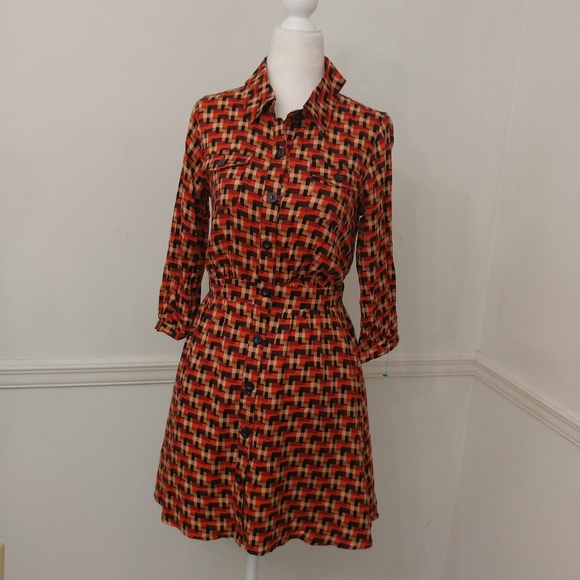 Boutique Forever 21 Dresses & Skirts - Boutique Forever 21 Patterned Shirt Dress S/P NWOT